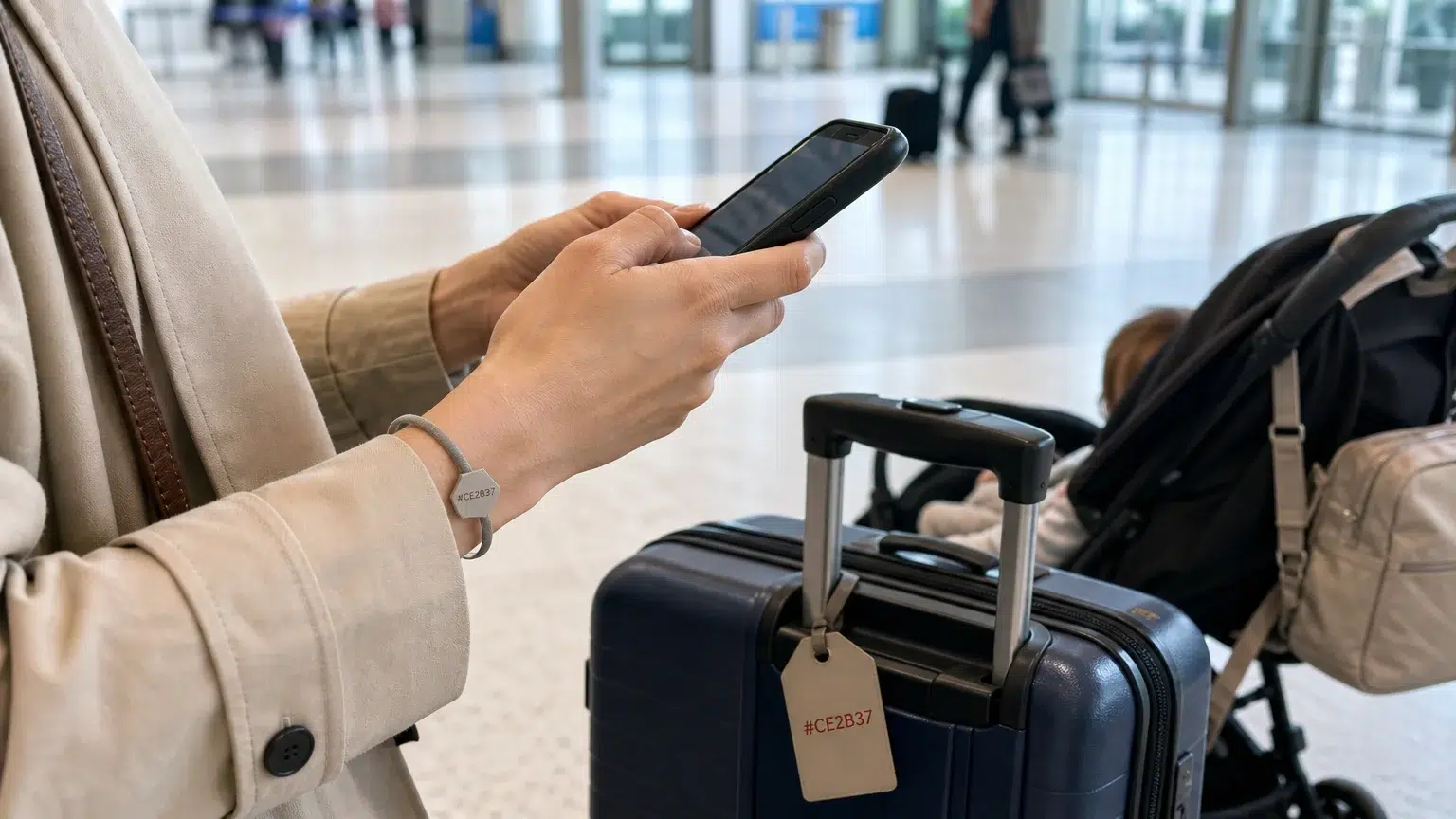 Vérification d’une réservation de transfert familial avec bagages
